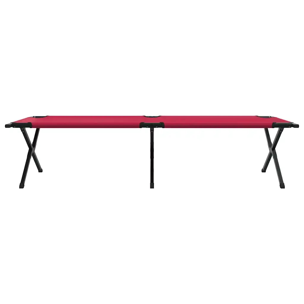 Letto da campeggio pieghevole 2 pz Rosso 210 x 80 x 46 cm CFW3216708
