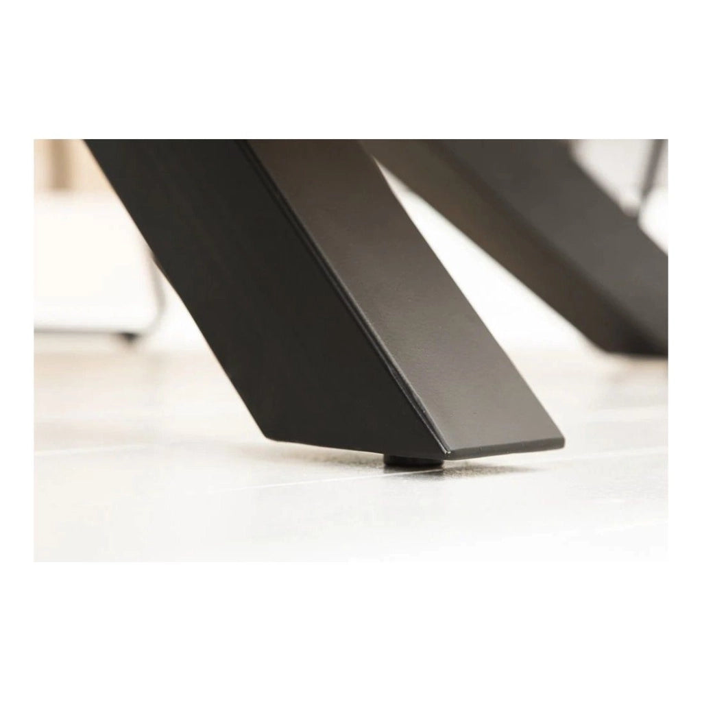 Tavolo da pranzo SOLARA 180 cm – Piano in legno massello di mango e metallo nero
