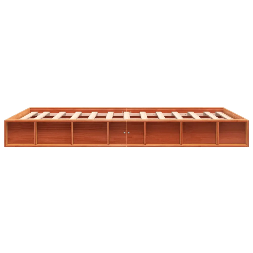 Letto senza Materasso Marrone Cera 120x200 cm in Legno di Pino 844429