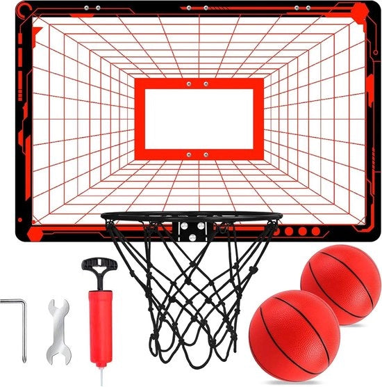 Corrimano da Appendere Palla da Basket per Bambini - Corrimano da Appendere alla Porta Camera da Gioco della Palla da Basket con Accessori - Giocattoli