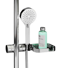 Centrale scorrevole per doccia con mensola