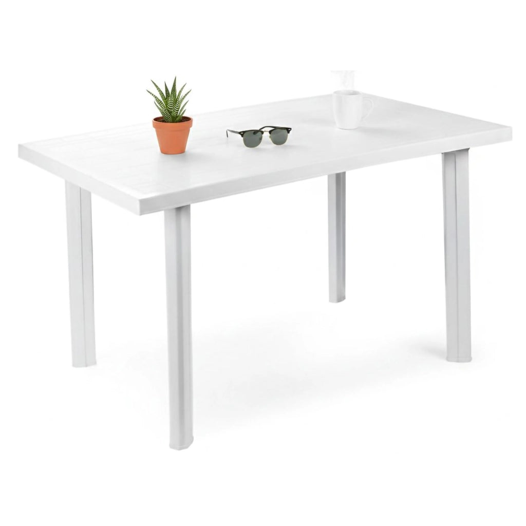 Ozello, Tavolo da Esterno 6 Posti Made in Italy, 126x76x72h cm Bianco