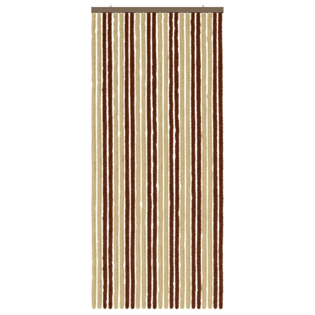 Tenda per insetti in chenille Marrone e Beige 100 x 230 cm 42034451