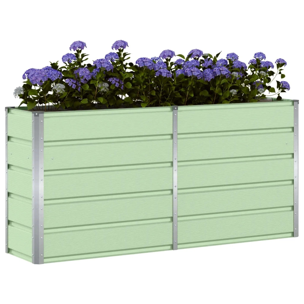 Fioriera | Cassetta per fiori | Vaso Verde 160 x 40 x 75 cm Acciaio