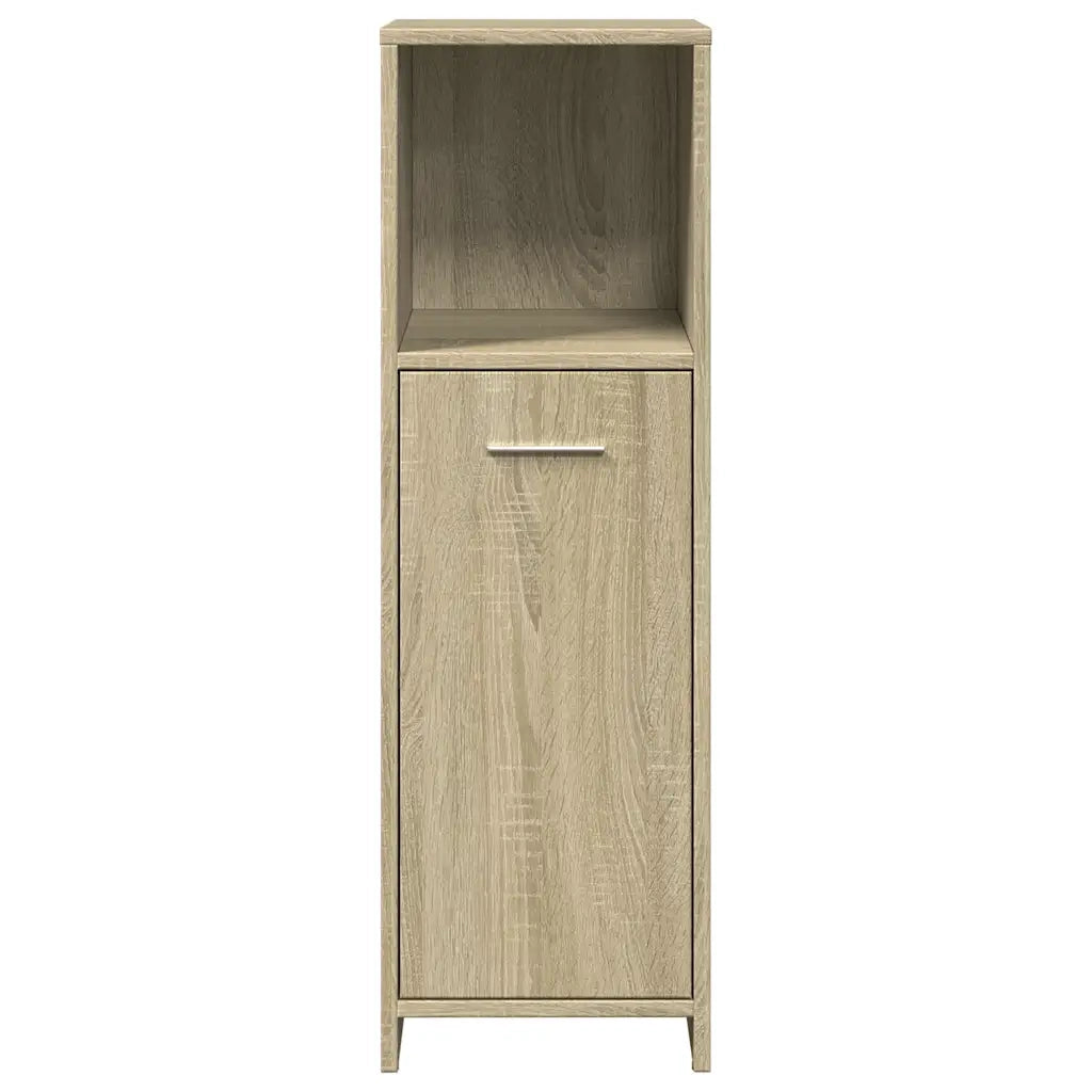 Set Mobili da Bagno | Armadio da bagno 3 pz Rovere Sonoma in Legno Multistrato