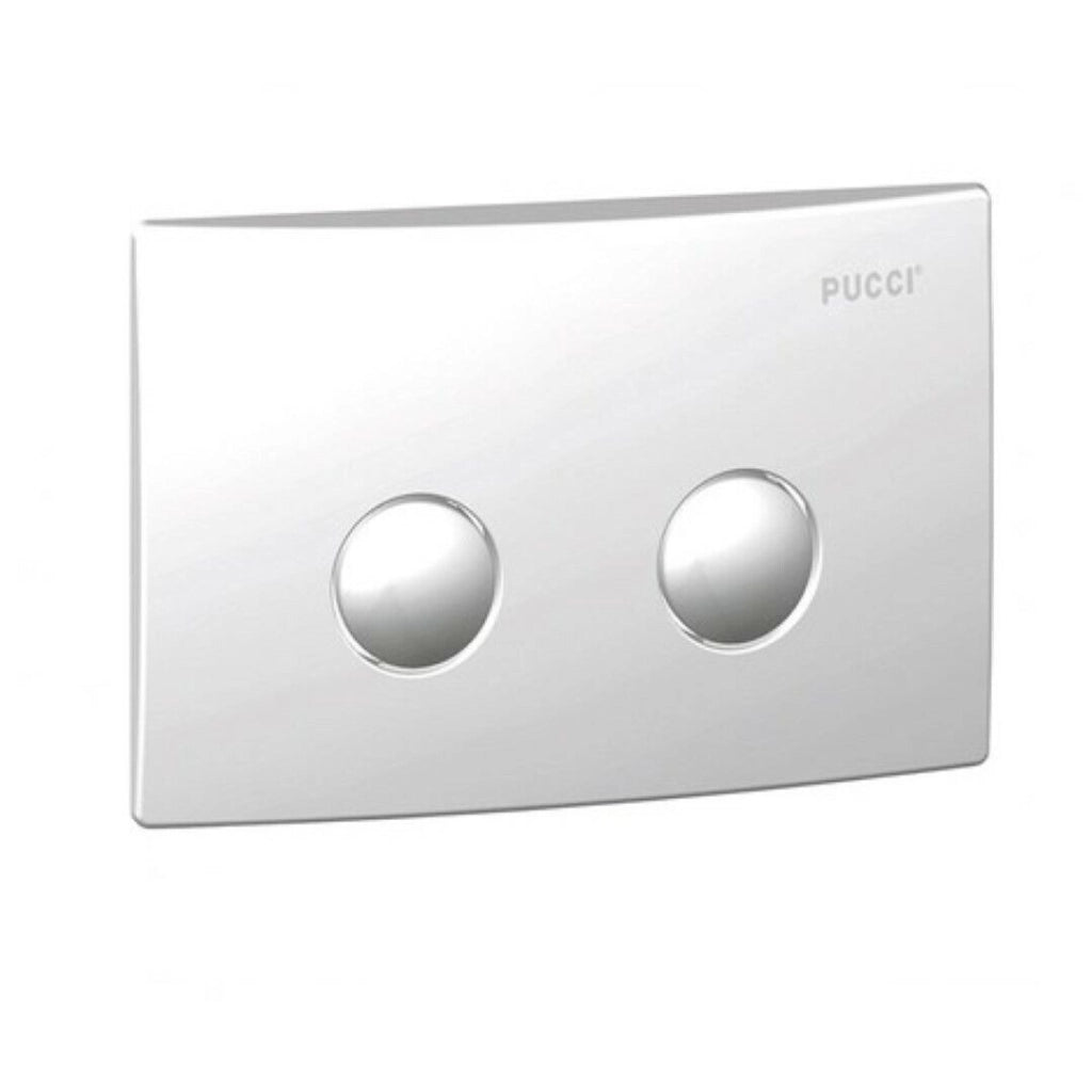 Placca Eco Sfera A Parete Bianca 28X18 Cm Due Pulsanti - Pucciplast