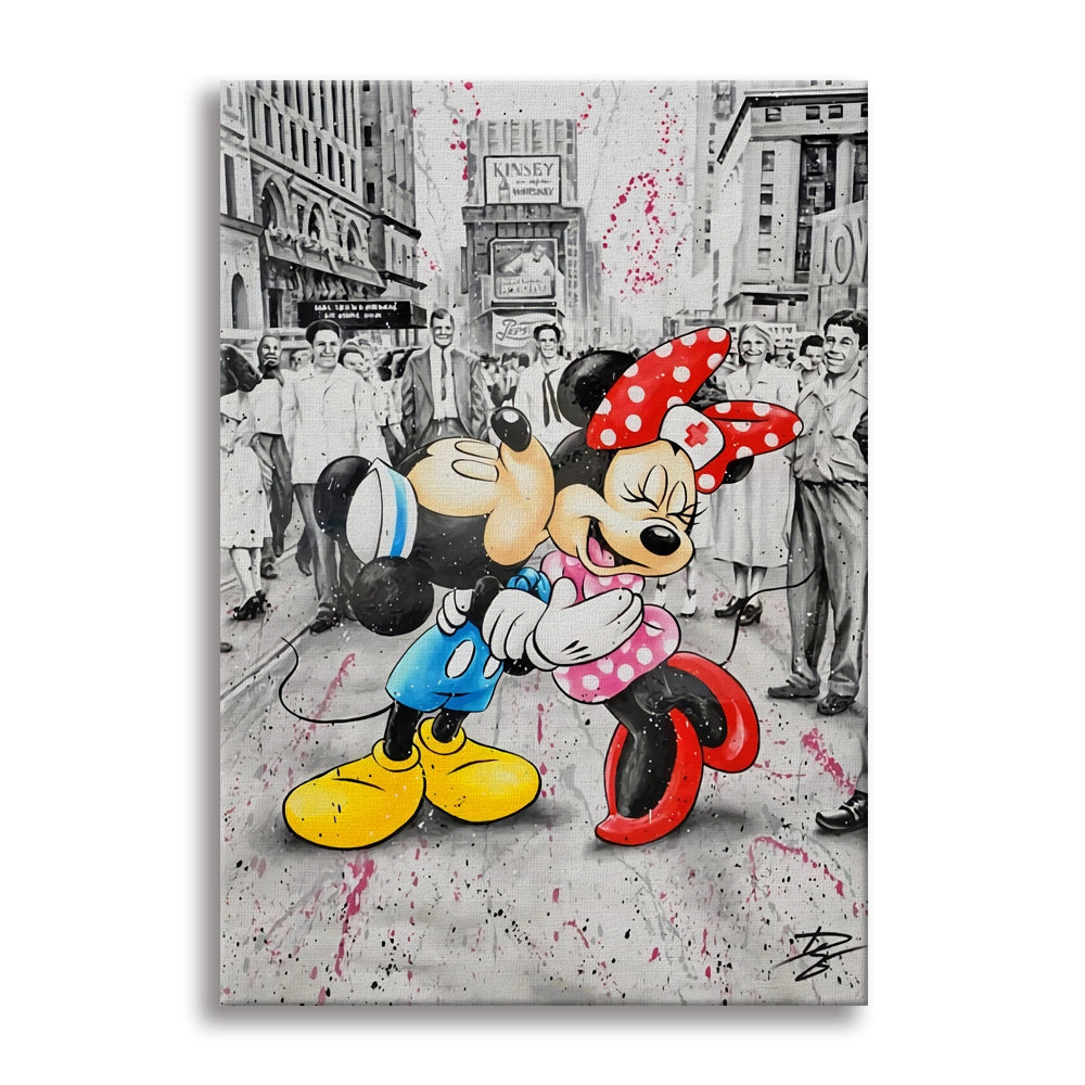 Topolinnie -  Quadro Canvas Contemporaneo su telaio in legno Misura: 100x140 cm