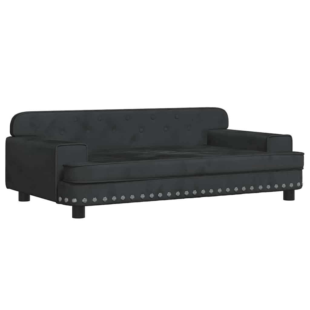 Lettino per Cani Nero 90x53x30 cm in Vellutocod mxl 119159