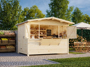 Chiosco in legno non trattato Marian pieghevole 298X228