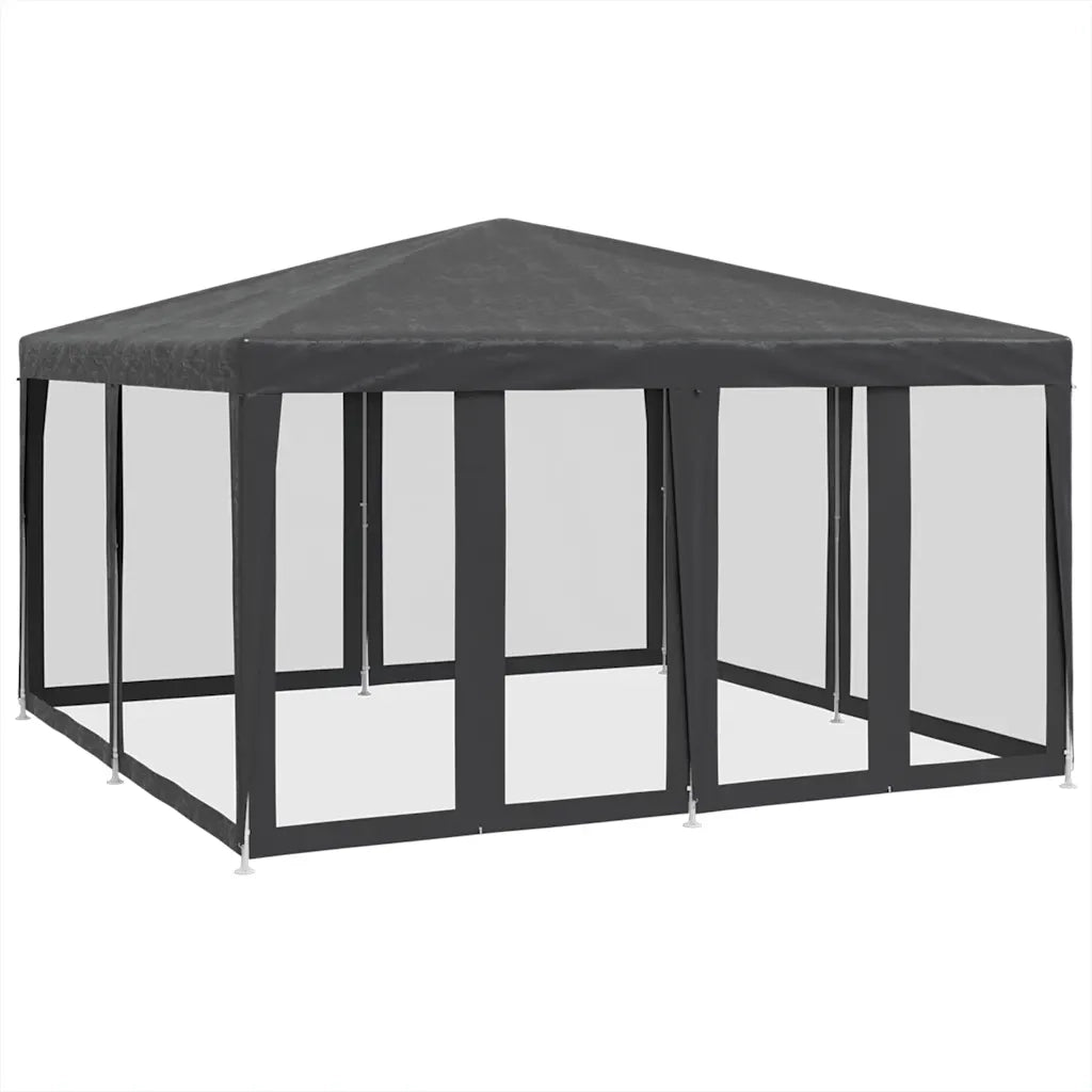 Tenda per Feste con 8 Pareti in Rete Antracite 4x4 m in HDPE 4010064