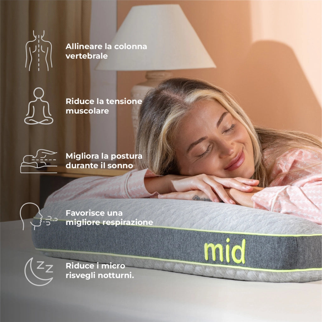 Cuscino Memory Foam 60x40x12 cm – Guanciale a Saponetta Ortopedico Traspirante, Disponibile Soffice, Medio o Rigido, Supporto Comfort per Testa e Collo, Federa Sfoderabile Lavabile Medio