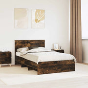 Struttura del letto Rovere fumé 120 x 123 cm Legno multistrato