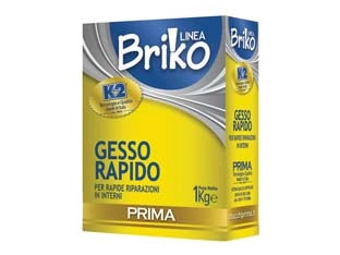 K2 LINEA BRIKO GESSO RAPIDO BIANCO IN POLVERE- - Kg.1 in scatola - 12 pezzi K2