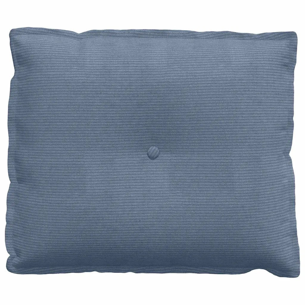 Cuscino per Schiena Blu 60 x 50 cm Tessuto in Cords