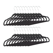 Set di 20 grucce antiscivolo in velluto per cappotti pantaloni abiti e vestiti nero 20 13_0000767