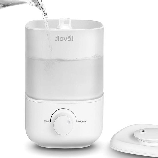 Mini-bevettore d'aria da 25 litri fino a 25 ore per camera da letto, cameretta, 26 dB silenzioso, mini-bevettore di aria per piante per bambini con bocca rotante 360° e spegnimento automatico.