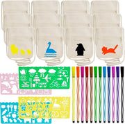 Set di Sacchetti per Dipintura - Attività di Creatività per Bambini - 12 Pezzi