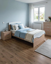 Letto Smile con fascioni e pediera - Letto singolo 127 x 197 - Struttura Virginia e bianco - Rete e materasso esclusi_