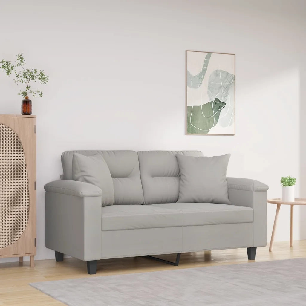 Cuscini Decorativi 2 pz Grigio chiaro40x40cm Tessuto Microfibra CFW2210909