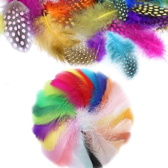 400 pezzi di Piume Colorate - Artigianato DIY Sorprendenti Orecchini Misto di Piume Naturali - Piume di Oca Dromenkapen