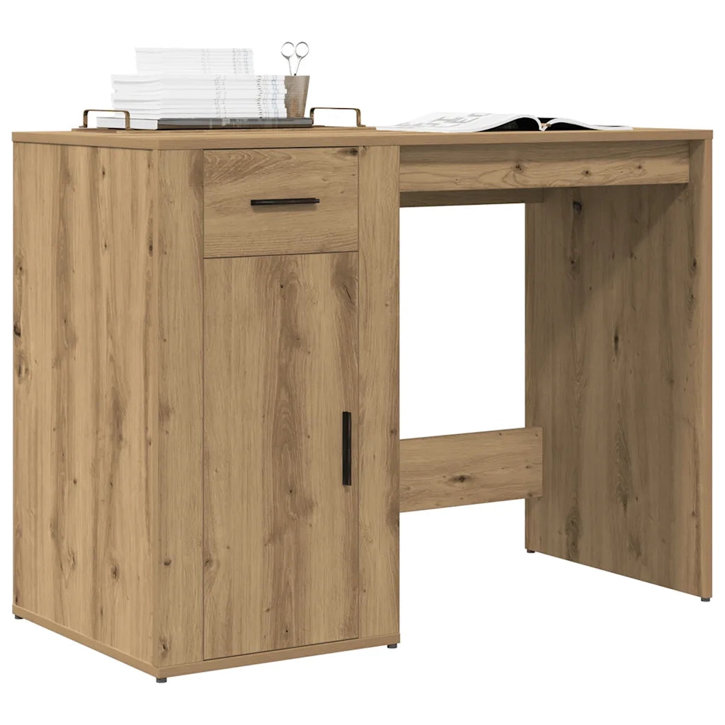 vidaXL Scrivania Rovere Artigianale 100x49x75 cm in Legno Multistrato