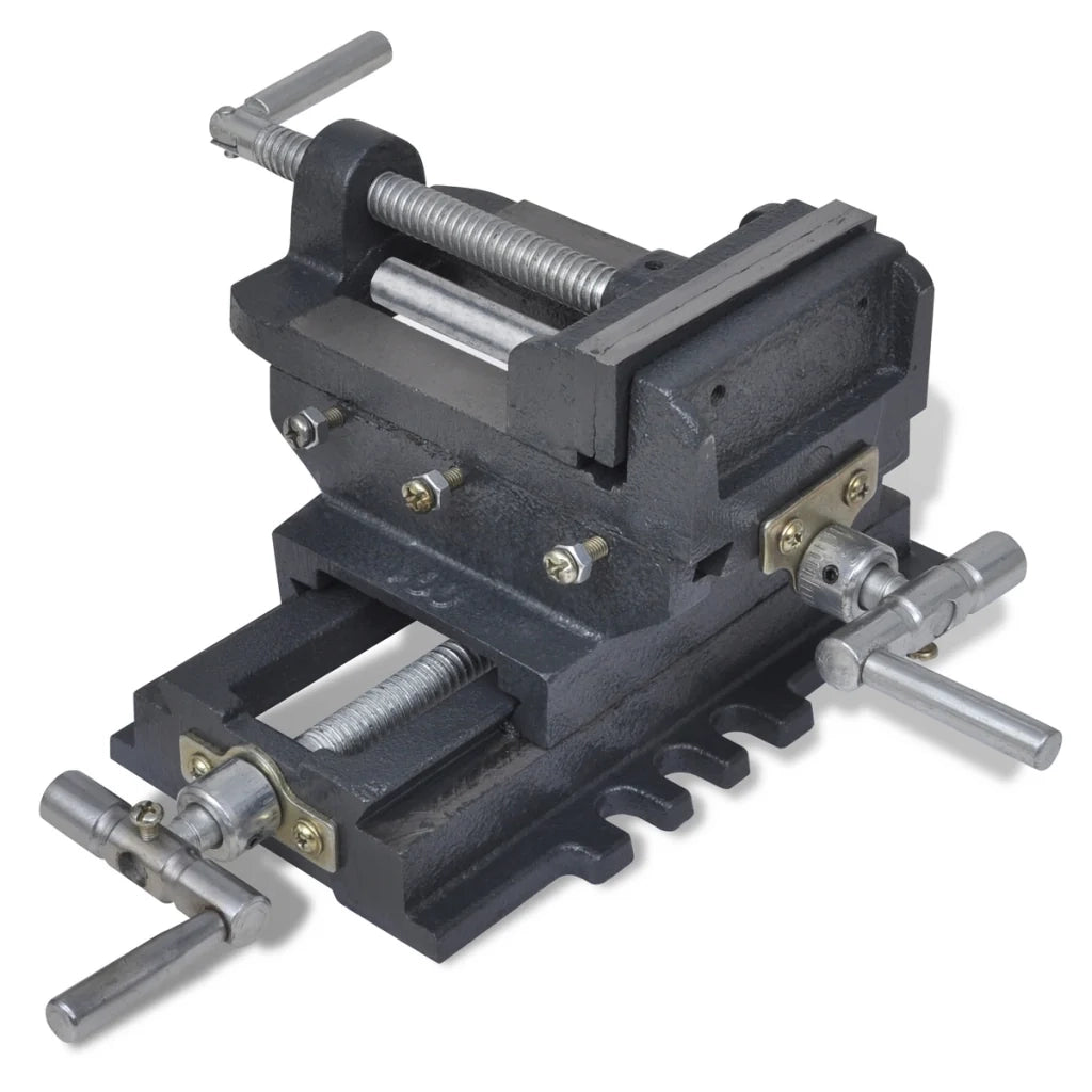 Morsa scorrevole manuale per trapano grigia 100 mm per attrezzi da garage officina e fai da te 3402091