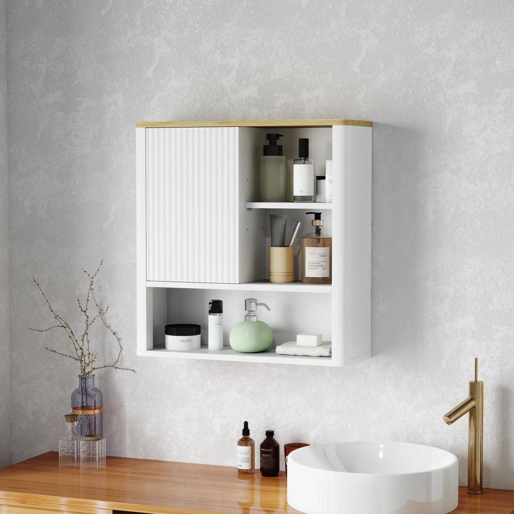 Mobile Bagno Sospeso a Parete ¨C Xylo ¨C Bianco con Anta Scorrevole 60x20x62 cm