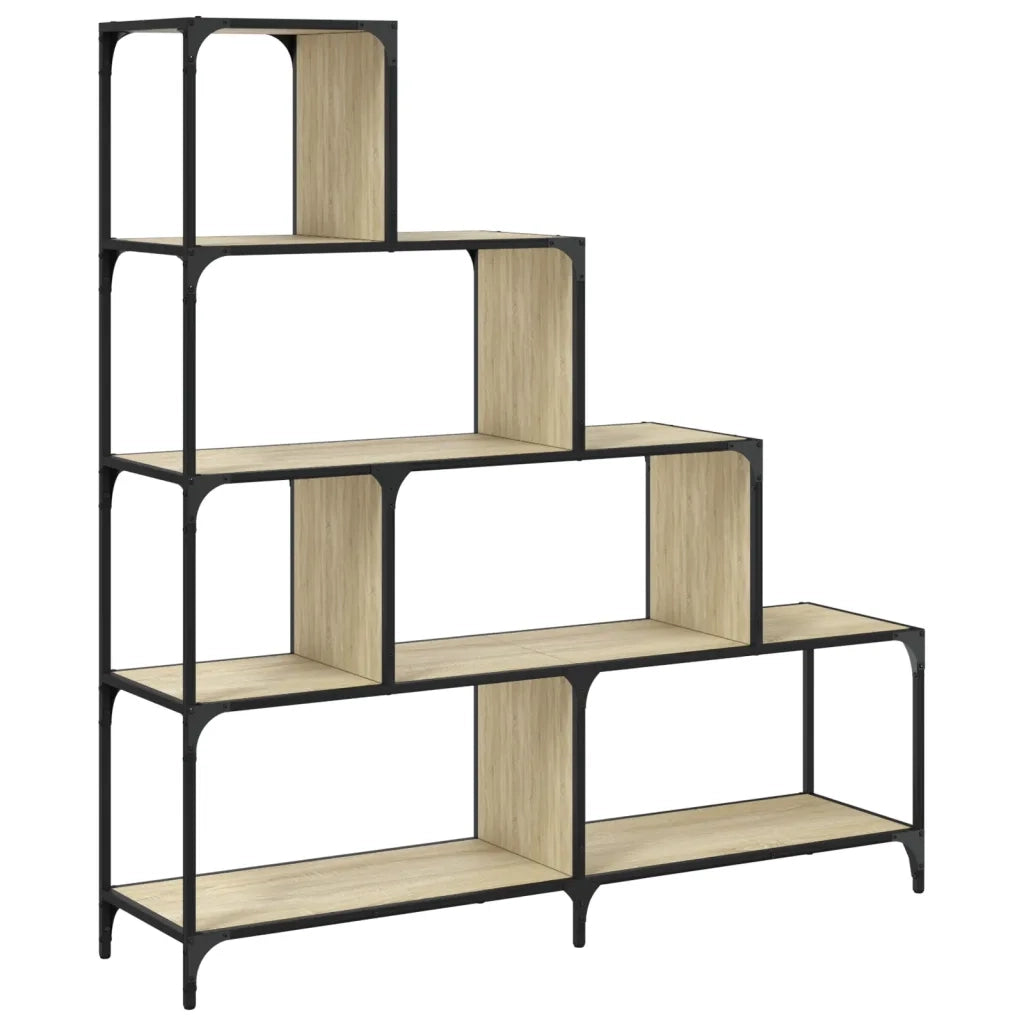 Libreria 4 Gradini Rovere Sonoma 139x33,5x149 Legno Multistratocod mxl 90755
