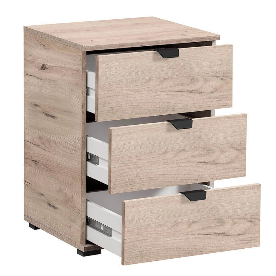 comodino moderno 3 cassetti cm 45x40x63 h - PLUS
