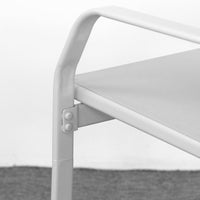 Set Salotto da Giardino Divano 2 Poltrone e Tavolino in Acciaio Ecosteel Grigio