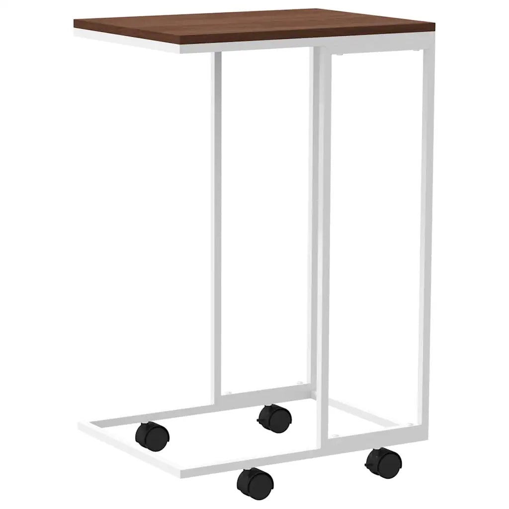 Tavolino con Ruote Bianco 40x30x63,5cm in Legno Ingegnerizzato cod mxl 63757