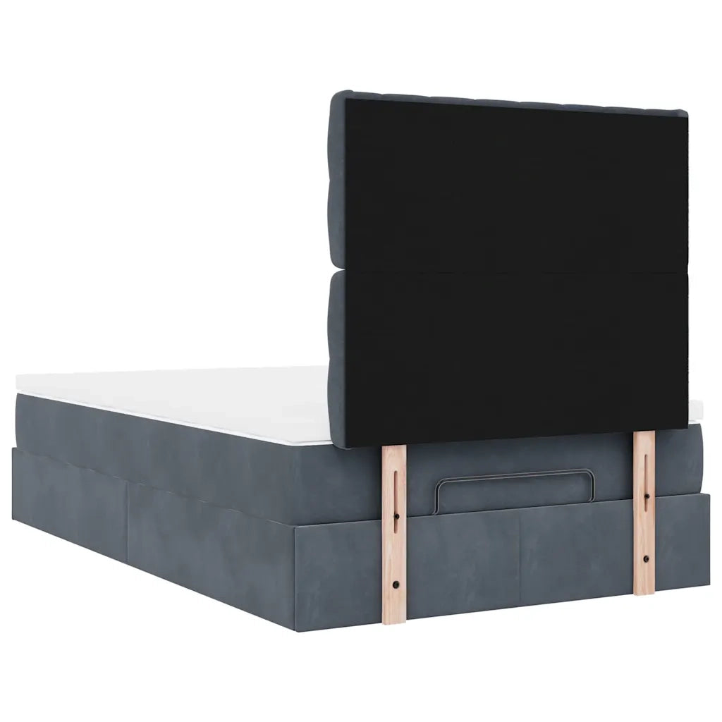 vidaXL Struttura Letto Pouf con Materassi 120x200 cm Velluto