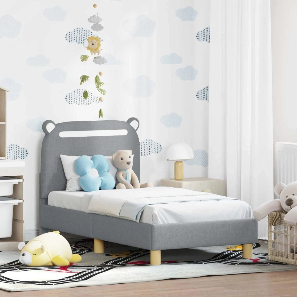 Struttura letto per bambini con testata Grigio chiaro Tessuto 42011204
