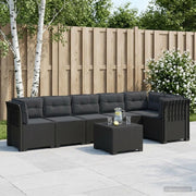 Divano da Giardino 6 Posti con Cuscini Aspetto Rattan PP 3444123
