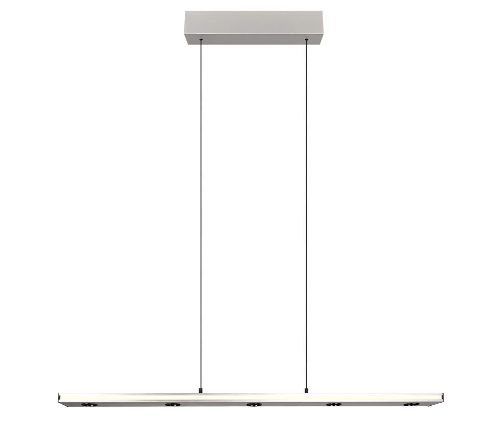 Lampada a sospensione LED bi-emissione, metallo, acciaio, L110 cm, Graham