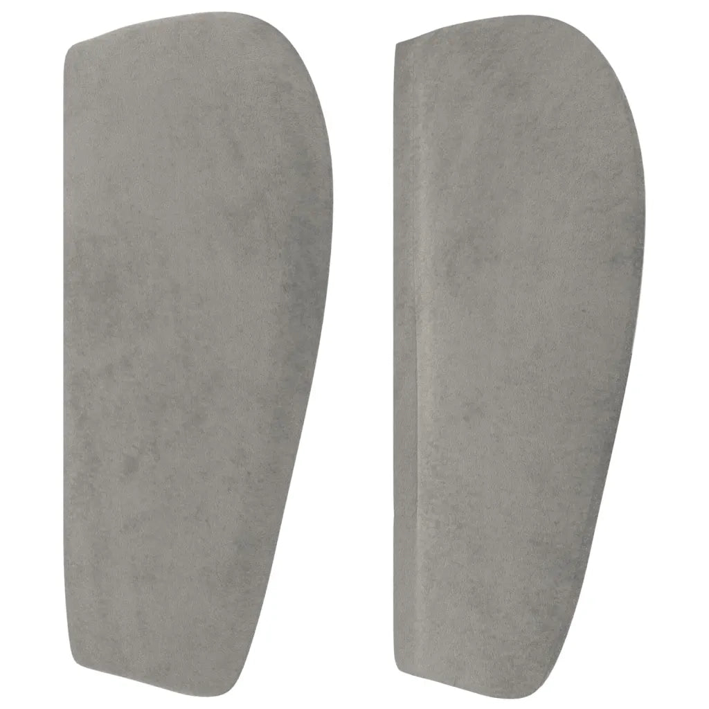 Testiera ad Orecchio Grigio Chiaro 203x23x78/88 cm in Velluto cod mxl 51063