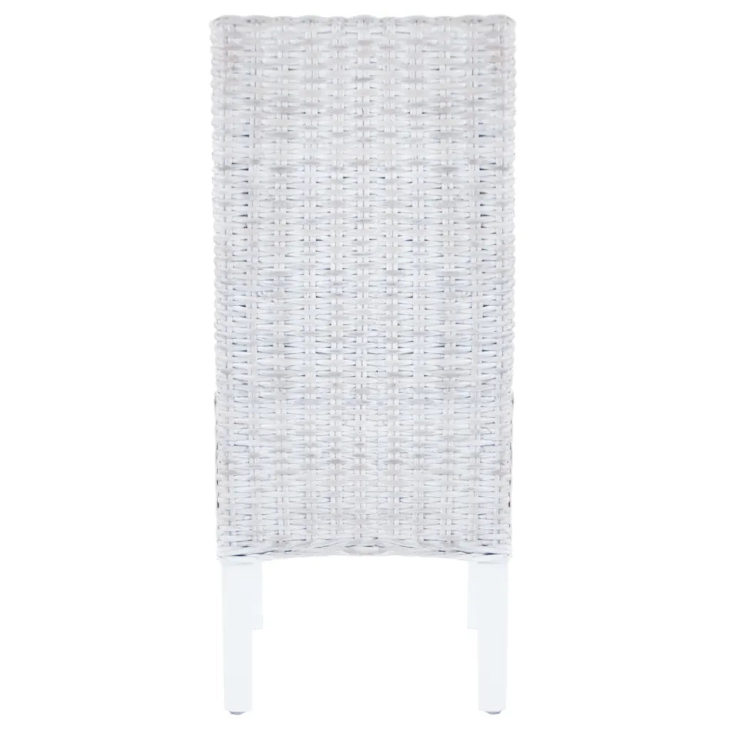 Sedie da Pranzo 6 pz Marrone Chiaro in Rattan Kubu e Mango 275466