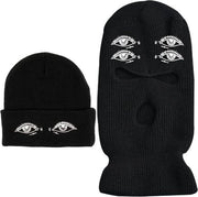 Cappello da sci e bicicletta impermeabile con 3 aperture completo guanto di neve per la tempesta invernale - 2 pezzi.