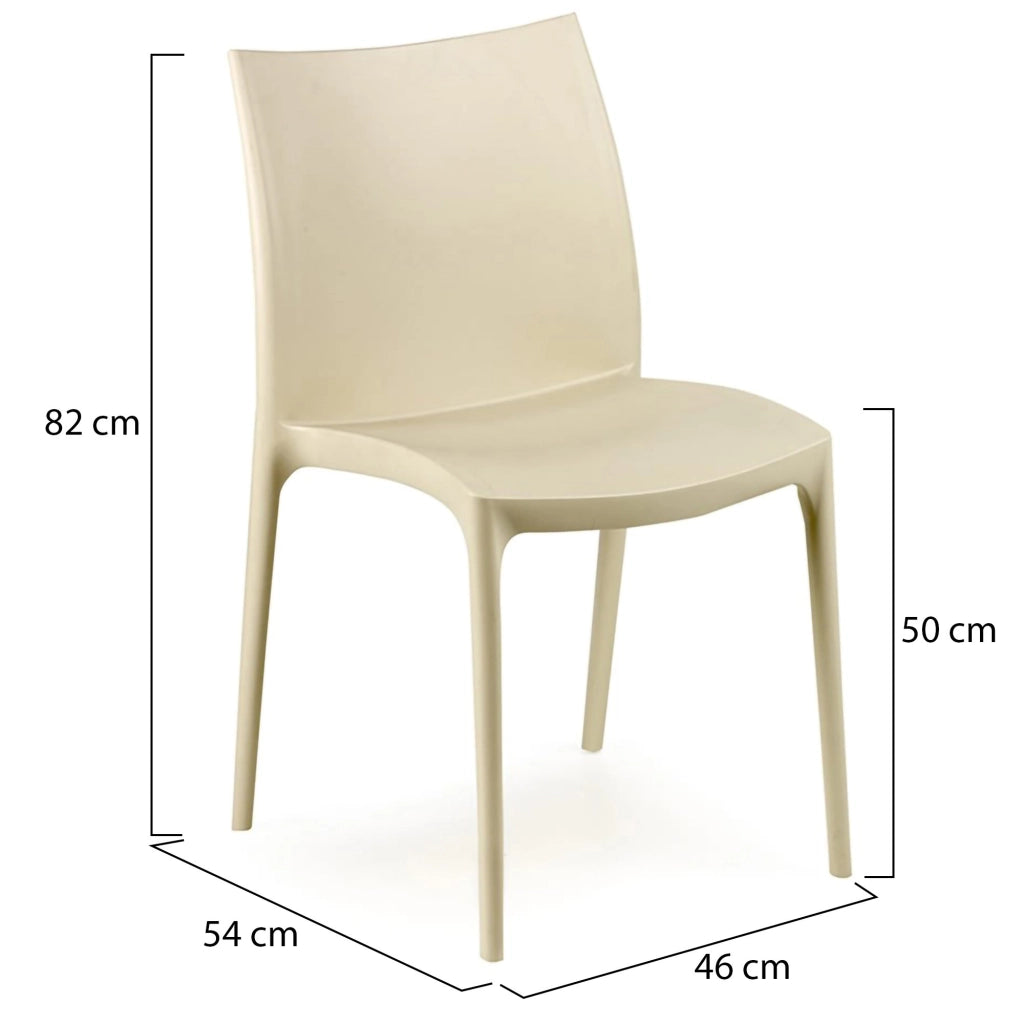Grover, Sedia da Esterno una Sedia Made in Italy, Beige