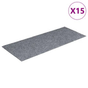 Tappetini per scale autoadesivi 15 pz | Gradini per Scale 60x25 cm grigio chiaro rettangolari