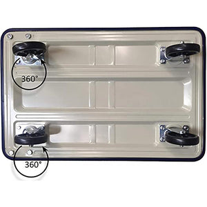 Carrello Pieghevole da Trasporto 150 Kg in Acciaio Blu