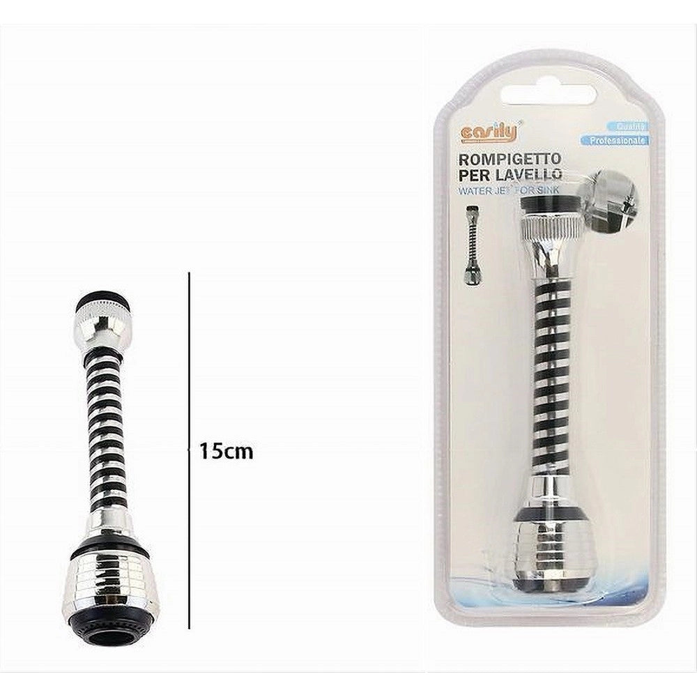 Trade Shop - Aeratore Rompigetto Lavello Rubinetto Doccetta Cromo Filtro Prolunga Snodato 87156 -