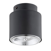 Lampada da soffitto Nano in acciaio nero opaco