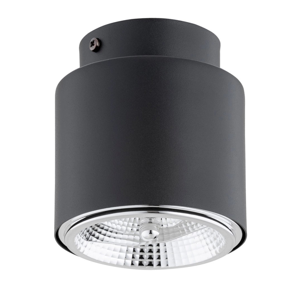 Lampada da soffitto Nano in acciaio nero opaco