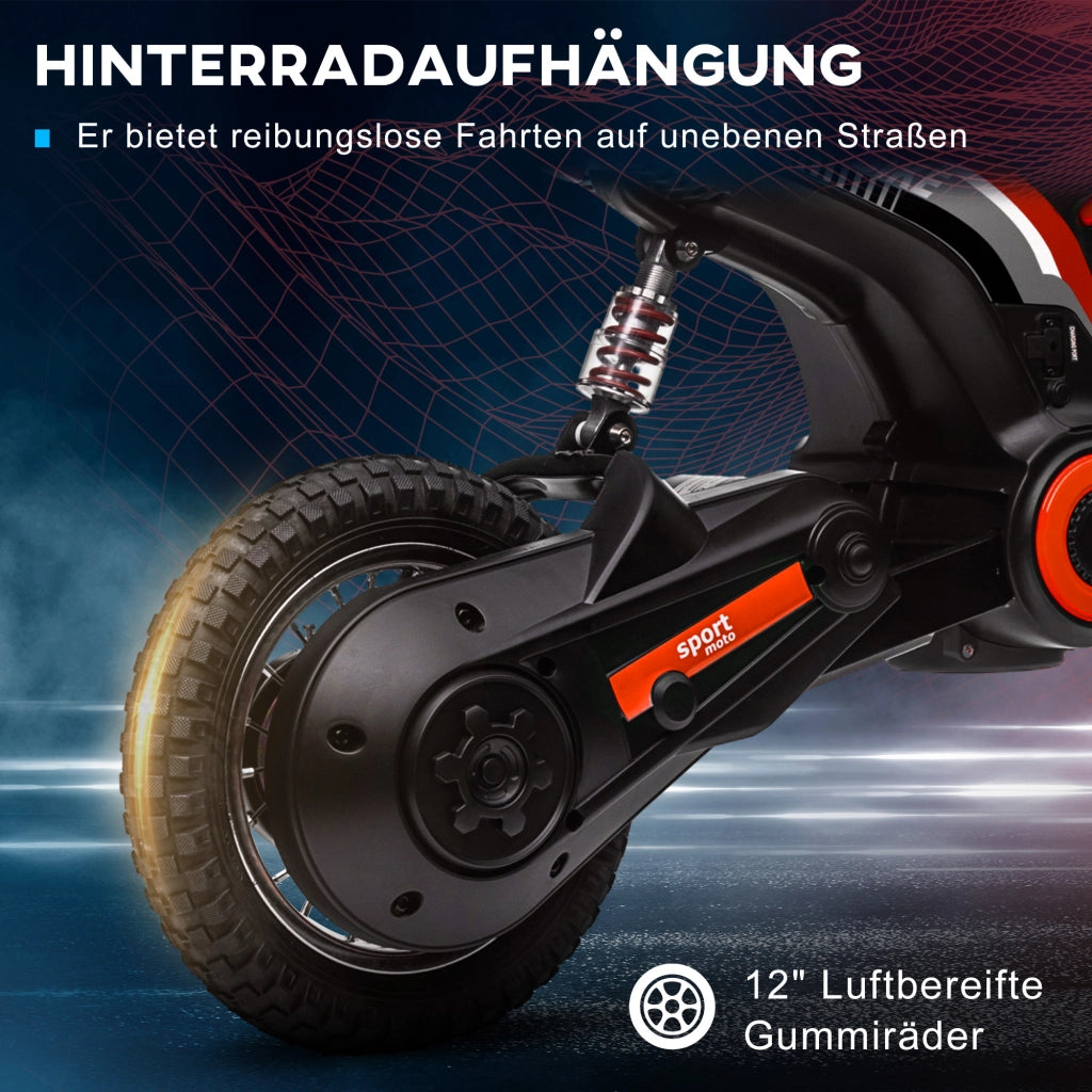 Moto Elettrica per Bambini 24V ¨C Xylo ¨C Rosso, 8-16 km/h, 8-12 Anni