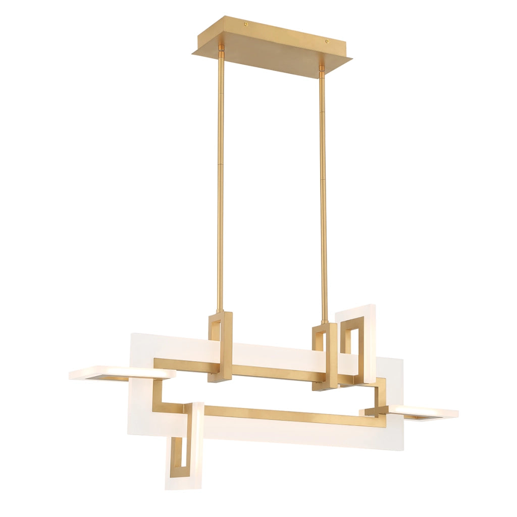 Lampada a sospensione geometrica Quintiesse Inizio 84cm oro LED 46W