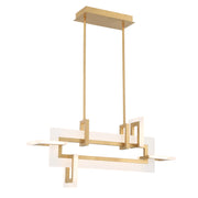 Lampada a sospensione geometrica Quintiesse Inizio 84cm oro LED 46W