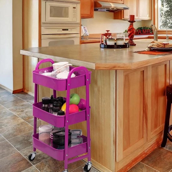 Organizzatore su ruote, piano, organizzatore, mobile cucina / carrello cucina, piano cucina, 40 x 30 x 70 cm