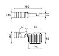 Centrale scorrevole per doccia con mensola