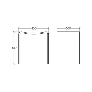 Lineabeta - Sgabello Scagni arrotondato in mattstone bianco opaco